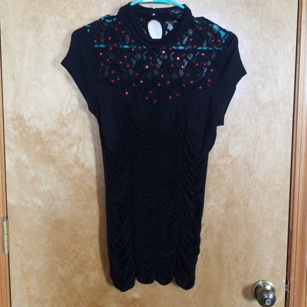 Black high-neck top